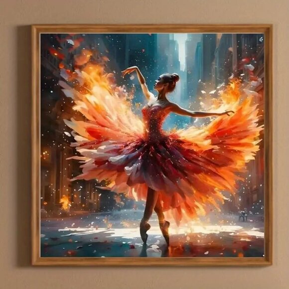 Ballet Lady Dancing Diamond Painting Kit # 511 - Picture 4 of 4